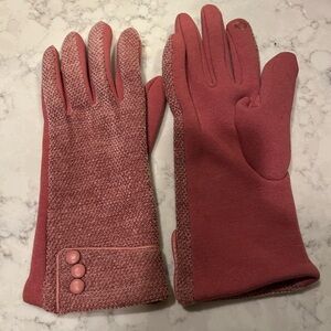 Pink Women's Gloves stretch  7.5 small to Med.  touch tip for use with phone